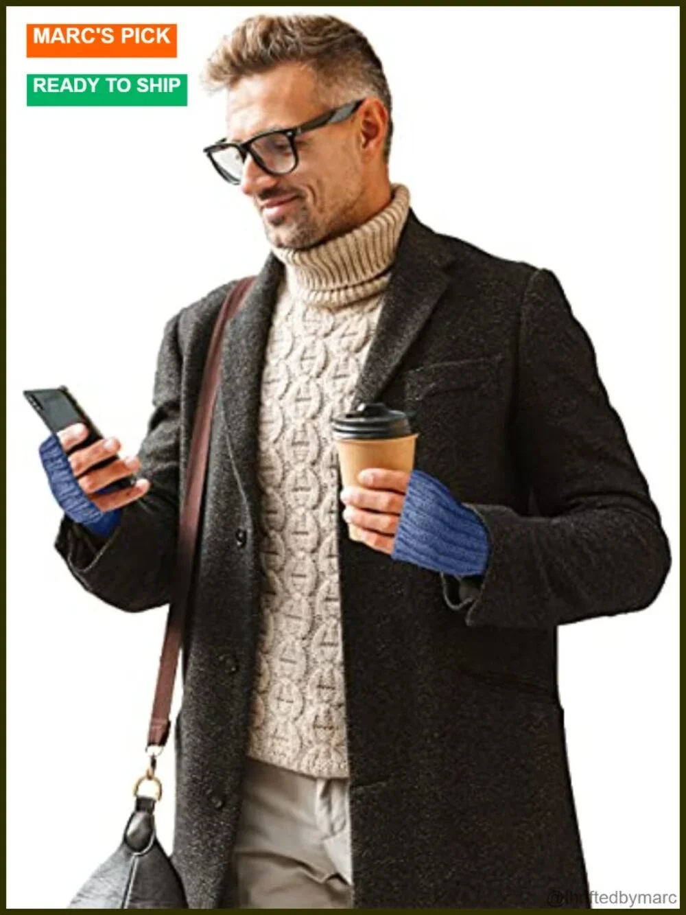 Hand-Knitted Alpaca Wool Winter Fingerless Gloves Unisex Mittens